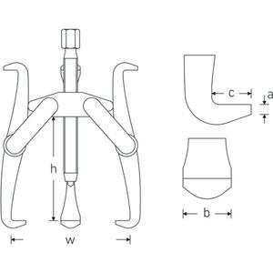 Stahlwille Three-Armed Gear <b>Puller</b> Self-Centering <b>Puller</b> Arms Convenient Clamping - Product Image 2
