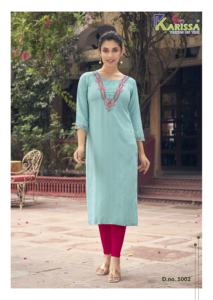Effet de tissage de rayonne traditionnelle pour femmes Kurti nouveau fil travail manuel étiquette LIVA pour vêtements de bureau réguliers vêtements pakistanais indiens - Product Image 5