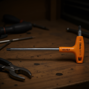 Chrome-Plated <b>Offset</b> Male Wrenches with Handle for Torx Head <b>Screwdriver</b> - Product Image 3