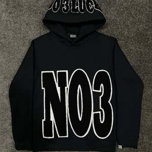 เสื้อฮู้ดผ้าคอตตอนสีทึบสำหรับทั้งชายและหญิงเสื้อมีฮู้ดผ้า100% ปักลายกำมะหยี่แบบบ็อกซี่ - Product Image 3