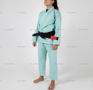 Trajes de Jiu Jitsu brasileño hechos a medida para mujer Colores atractivos Precio directo de fábrica al por mayor Opciones de modificación de Karate - Product Image 3