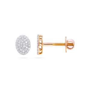 Round Diamond <b>Screw</b> <b>Back</b> Stud <b>Earring</b> <b>For</b> Her - Product Image 1
