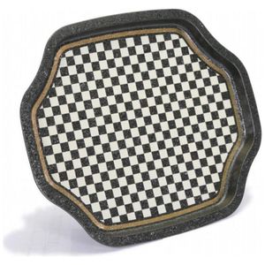 Plateau moderne à bords ondulés incurvés 285x400mm Plateau à café/décor en bois de rotin personnalisable pour aliments de style moderne - Product Image 3