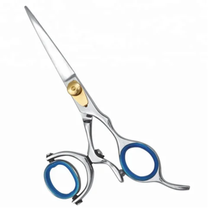 Ciseaux à cheveux professionnels en acier inoxydable pour droitiers avec poignée pivotante - Product Image 1