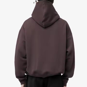 Sweat à capuche d'hiver de haute qualité 500 g/m², poids lourd, pour homme, en polaire, impression numérique, broderie, épaules tombantes, uni, teint - Product Image 3