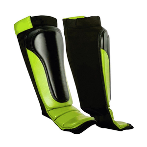 Protège-tibia rembourré noir en phase avec offre de logo personnalisé protège-jambes professionnel Muay Thai protège-tibia de boxe MMA - Product Image 5