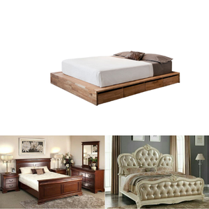 Meubles de chambre à coucher pour hôtel Ensemble de lit double simple Queen King Size Personnalisé en bois de haute qualité Style américain européen - Product Image 6