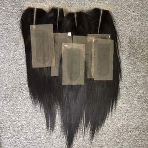 Extensions de cheveux Remy vietnamiens pour femmes 2x6 fermeture naturelle droite couleur noire cheveux humains de haute qualité - Product Image 1