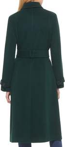 Manteau trench en tricot uni à simple boutonnage pour femme, idéal pour le bureau, les tenues de travail formelles, et les manteaux trench en tricot oversize d'hiver pour filles. - Product Image 5