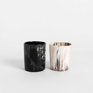 Authentic Viking Drinking Real Horn Shot <b>Glasses</b> Animal Natural Handcrafted Wooden Base Polished <b>Glass</b> for <b>Rum</b> Shots Holiday - Product Image 1