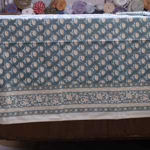 Nappe en coton biologique de luxe impression de blocs à la main couverture de table en gros pour la fête de mariage et la salle à manger fine linge de table élégant - Product Image 2