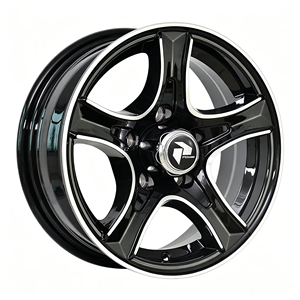 Rueda de Aleación de Aluminio de 15 Pulgadas para Remolque de Alta Carga, Neumático para Carro, Compatible con PCD 5 ET 0, Acabado Negro, para RV - Product Image 3