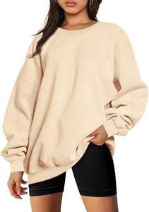 เสื้อสวมหัวคอกลมสำหรับผู้หญิง XS แขนยาวใส่สบายสำหรับฮู้ดซักกรด - Product Image 2