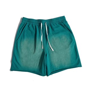 Vente chaude hommes coton lavé Shorts bouffant impression acide lavage conseil Shorts avec cordon Streetwear respirant Jogging Shorts - Product Image 1