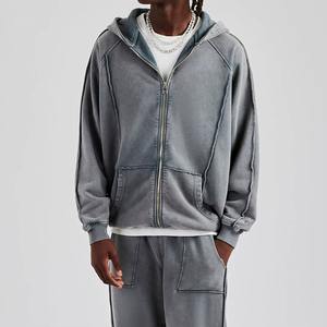 Chándal de algodón y poliéster, transpirable, informal, ajustado, estampado, nueva moda, conjunto de chándales de dos piezas para correr para hombre con cremallera - Product Image 2