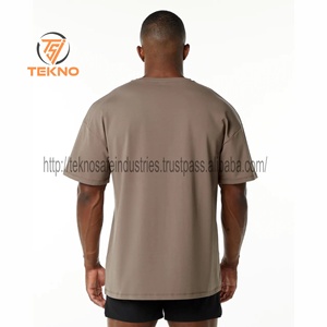 Camiseta de gran tamaño 100% algodón para hombre, logotipo personalizado de alta calidad, estampado de longitud larga, logotipo personalizado, ropa de calle de moda - Product Image 3