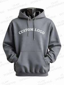 Sudadera con capucha de lana de algodón 100% de peso pesado para hombre de alta calidad, ropa de calle con logotipo personalizado, moda térmica de estilo Regular para invierno - Product Image 3