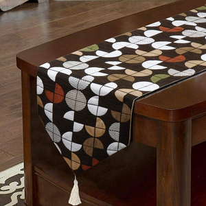 Camino de mesa rectangular para el hogar, tejido de lino y algodón 100% orgánico de alta calidad, certificado a prueba de polvo, con juego de borlas - Product Image 2