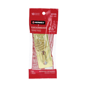 6 candados de acero chapados en latón de 4-1/2 pulgadas, HERMEX - Product Image 2