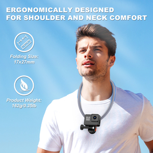 Accessoires de caméra de sport COMAN support de support de cou en forme de U sans main pour téléphones portables Gopro série complète Dji Action Series - Product Image 3