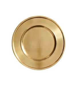 ชุดจานชาร์จจานทองสำหรับงานแต่งงานจานชาร์จทำมือทองเหลืองสำหรับอาหาร - Product Image 1