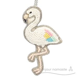 Ornamento artigianale per uccelli dell'albero di Natale con Design unico "give Bird" Tambour paillettes ricamo statuetta e giocattolo - Product Image 2