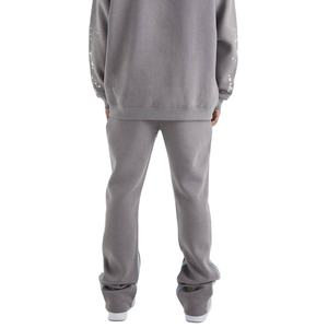 Pantalones Deportivos Personalizados OEM, Pantalones Deportivos de Algodón con Bordado de Logotipo y Ribete Blanco en el Lateral, Pantalones Deportivos Acampanados para Hombre - Product Image 3