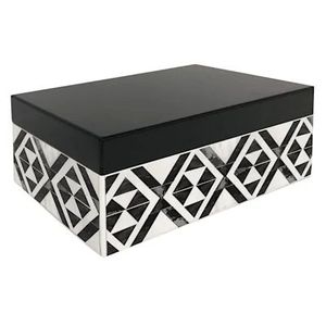 New Arrival Geometric Black and White Resin Inlay <b>Box</b> for Home Decor Luxury Decorative Storage <b>Box</b> Wholesale Price - Product Image 1