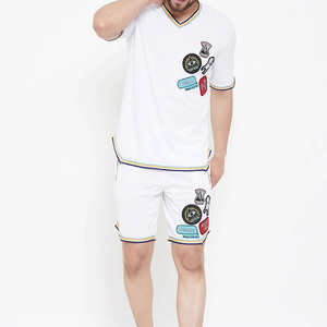 Conjunto de verano para hombre, camiseta con pantalones cortos a juego, conjuntos cortos de gimnasio para hombre, camiseta y conjunto corto para hombre, mujer y unisex, algodón 100% para hombre - Product Image 2