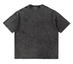 2025 Venta al por mayor Boxy T-shirt - Acid Wash con diseño redondo Tops Tee Ropa de hombre Camisetas para hombres Hecho en Pakistán stock - Product Image 2