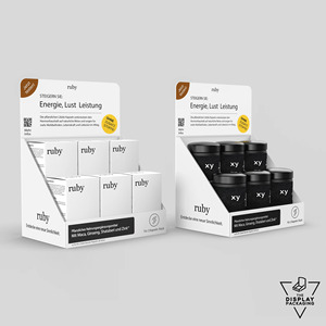 Caja de exhibición de cartón troquelado de gama alta personalizada, soporte de venta al por menor PDQ corrugado plegable para embalaje de productos de vitaminas - Product Image 4