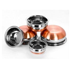 Stainless Steel Copper <b>Bowl</b> <b>with</b> Steel <b>Lid</b> Simple Wholesale Cheap Price Antique Kitchen Use Copper <b>Bowl</b> Different Size - Product Image 5