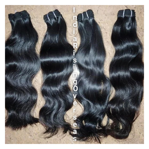 Precio de fábrica directo Onda natural Raw Sin procesar Indio Humano Donante Individual Máquina de cabello Trama doble Proveedor al por mayor - Product Image 2