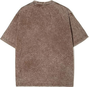 Camisetas de lavado ácido para hombres de alta calidad Diseño personalizado Precio razonable Servicios OEM 100% algodón, camiseta para hombres, ajuste suelto, impreso - Product Image 3