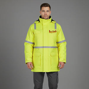 Chaqueta de Seguridad Reflectante Personalizada para Hombre, 100% Poliéster, con Logotipo Personalizado, Cremallera, ANSI Clase 2, LED Intermitente, Impermeable - Product Image 1