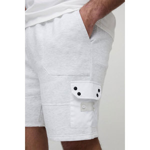 Men's Casual <b>Cargo</b> <b>Shorts</b> <b>Elastic</b> <b>Waist</b> Relaxed Fit Multi-Pocket Solid Color Custom Wholesale Plain Dyed Multi-Pocket <b>Shorts</b> - Product Image 3
