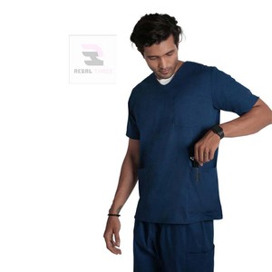Scrubs unisexe de haute qualité en coton personnalisé à manches courtes pour hôpitaux médicaux - Product Image 5