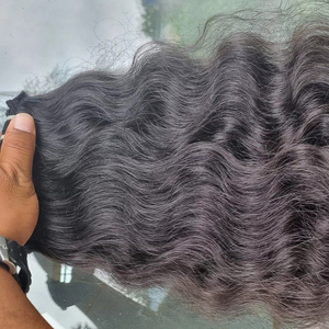 Extensions de cheveux humains ondulés simples vierges Remy Texture douce naturelle Produit de cheveux bruts de haute qualité - Product Image 1