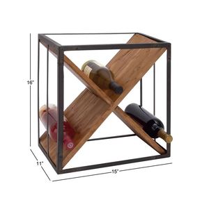 Wine bottle storage rack holder wood for <b>kitchen</b> home decoration dining <b>table</b> champagne wine display rack holder bar wholesale - Product Image 4