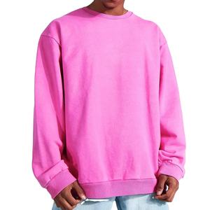 Precio al por mayor hombres sudadera personalizada en blanco de cuello redondo de algodón mezclado sudaderas de gran tamaño para venta al por mayor de gran tamaño hombro caído - Product Image 3