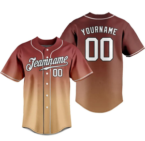 Venta al por Mayor de Camisetas de Béisbol con Estampado Digital Personalizado, Dos Botones, 100% Poliéster, Transpirables, de Secado Rápido, con su Propio Logotipo - Product Image 3