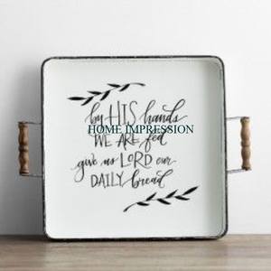 Bandeja de seguridad para alimentos de forma Rectangular martillada con acabado rústico, colección de nueva llegada, vajilla de gran tamaño para el hogar, bandeja de comida a la venta - Product Image 5