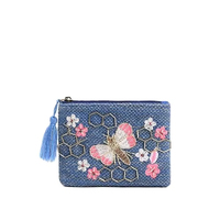 Belle fantaisie de luxe papillon nouveau Design à la main perlé broderie pochette à monnaie à la mode à la mode par Hiba Enterprises