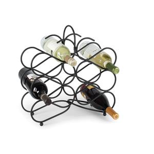 Tabletop <b>Wine</b> <b>Rack</b> Bottle Holder Brass Metal Wire <b>Wood</b> 4 Bottles <b>Wine</b> Organizer for Home Decoration Metal <b>Rack</b> - Product Image 1