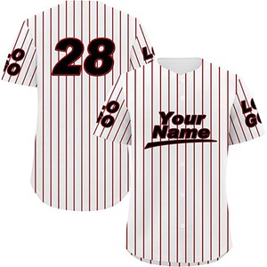 Ensemble de maillot de baseball par sublimation avec logos personnalisés maillot de baseball boutonné sur le devant de haute qualité - Product Image 2
