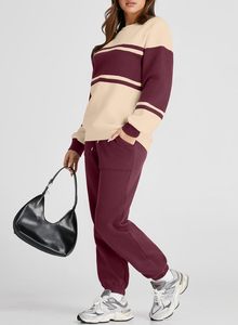 Vêtements de sport vêtements de sport 2 pièces ensemble femmes hiver à la mode 2025 femmes vêtements décontractés à manches longues haut court et pantalon ensemble pour les femmes - Product Image 6