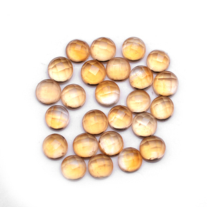 4.35cts แท็กซี่พลอยซิทรีนสีเหลืองธรรมชาติ25ชิ้นขนาด4มม. โรสคัทหนา3มม. ขนาด9มม. 4.35cts ขาย iroc - Product Image 5