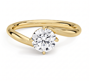 Bague de fiançailles solitaire serpentine pour femme avec diamants de laboratoire - Product Image 2