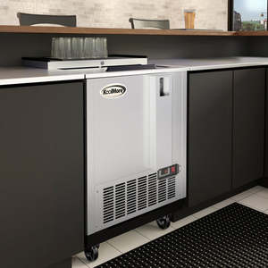 Enfriador de Botellas Comercial de Acero Inoxidable de 25 Pulgadas con Abrebotellas Incorporado, Portátil, 4.9 Pies Cúbicos Puerta Corredera Automática con Descongelación Automática de 240W ETL - Product Image 1