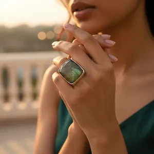 925 Silver <b>Labradorite</b> <b>Ring</b> for Women Gemstone Jewelry - Product Image 2